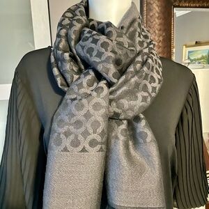 Coach Wool Silk Blend Wrap